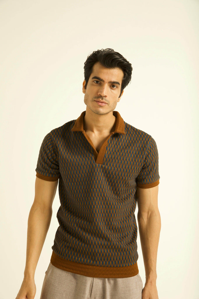 JACQUARD POLO - dash and dot dash and dot