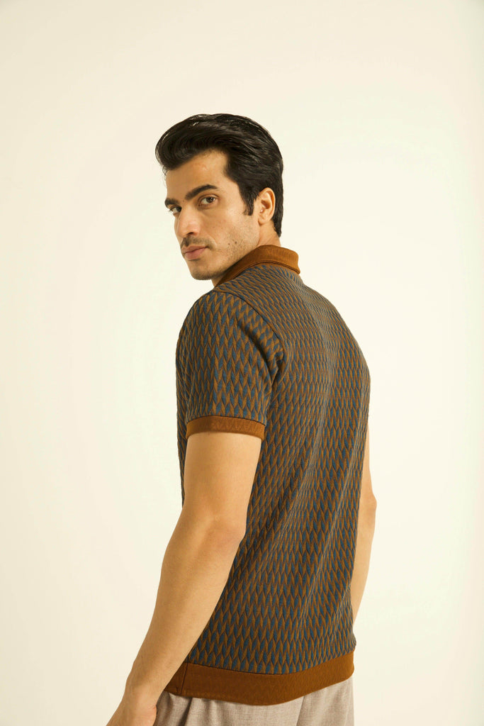 JACQUARD POLO - dash and dot dash and dot