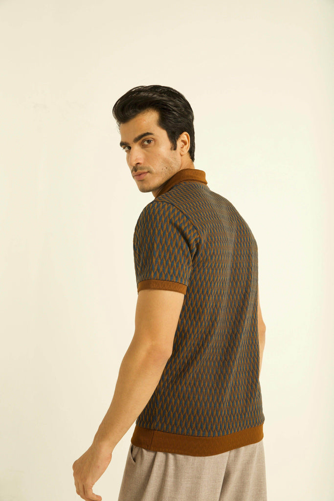 JACQUARD POLO - dash and dot dash and dot