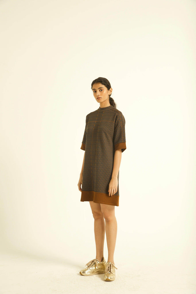 HIGH NECK DRESS - dash and dot dash and dot