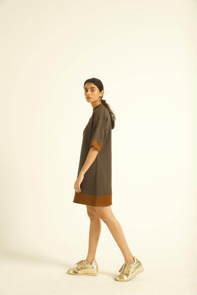 HIGH NECK DRESS - dash and dot dash and dot