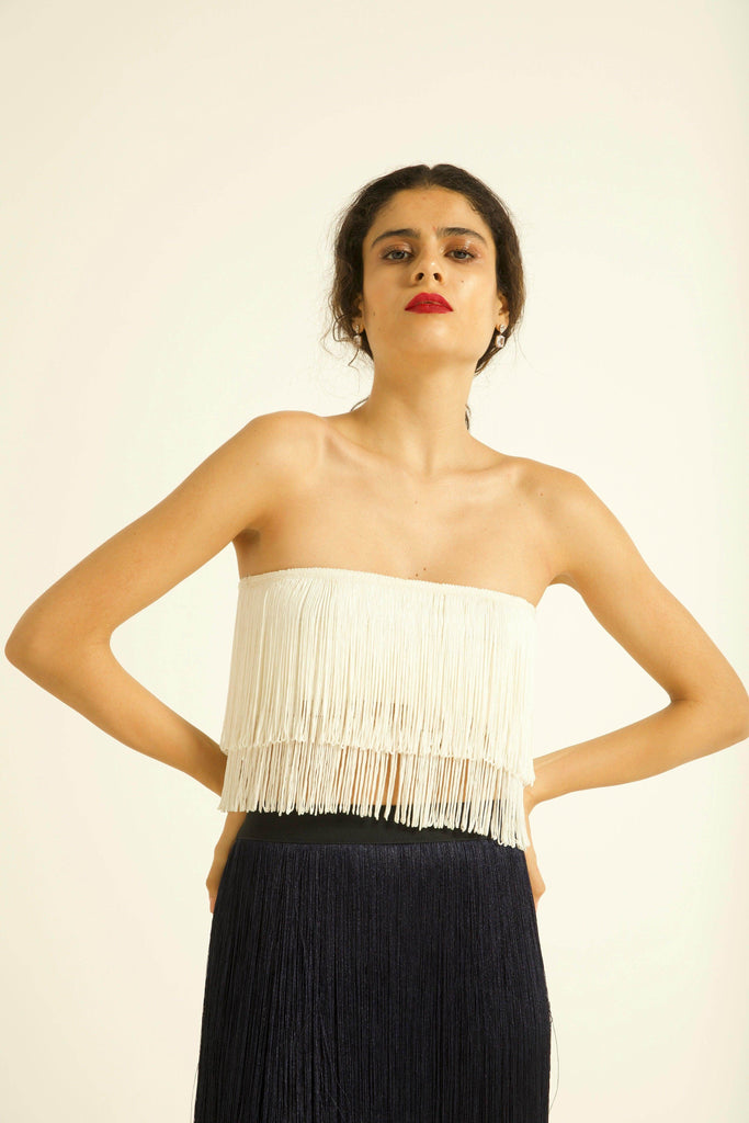 FRINGE BANDEAU - dash and dot dash and dot