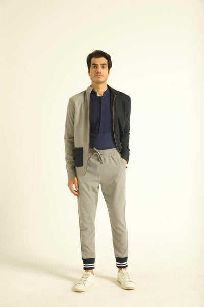 GREY JOGGER WITH RIB - dash and dot