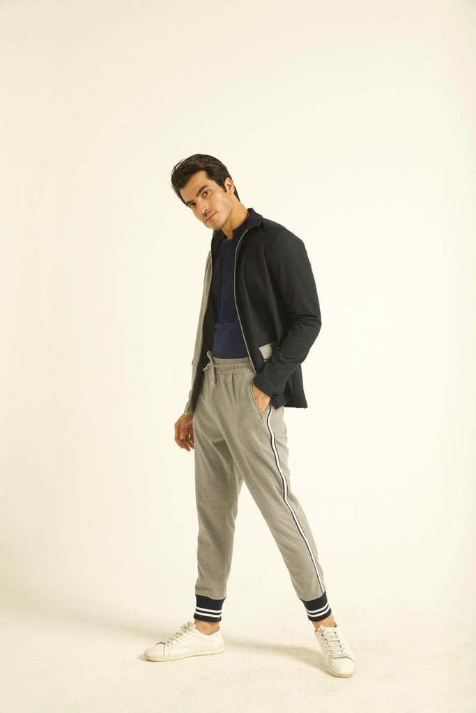 GREY JOGGER WITH RIB - dash and dot dash and dot