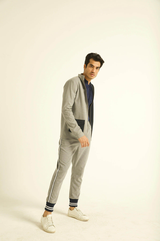 GREY JOGGER WITH RIB - dash and dot dash and dot