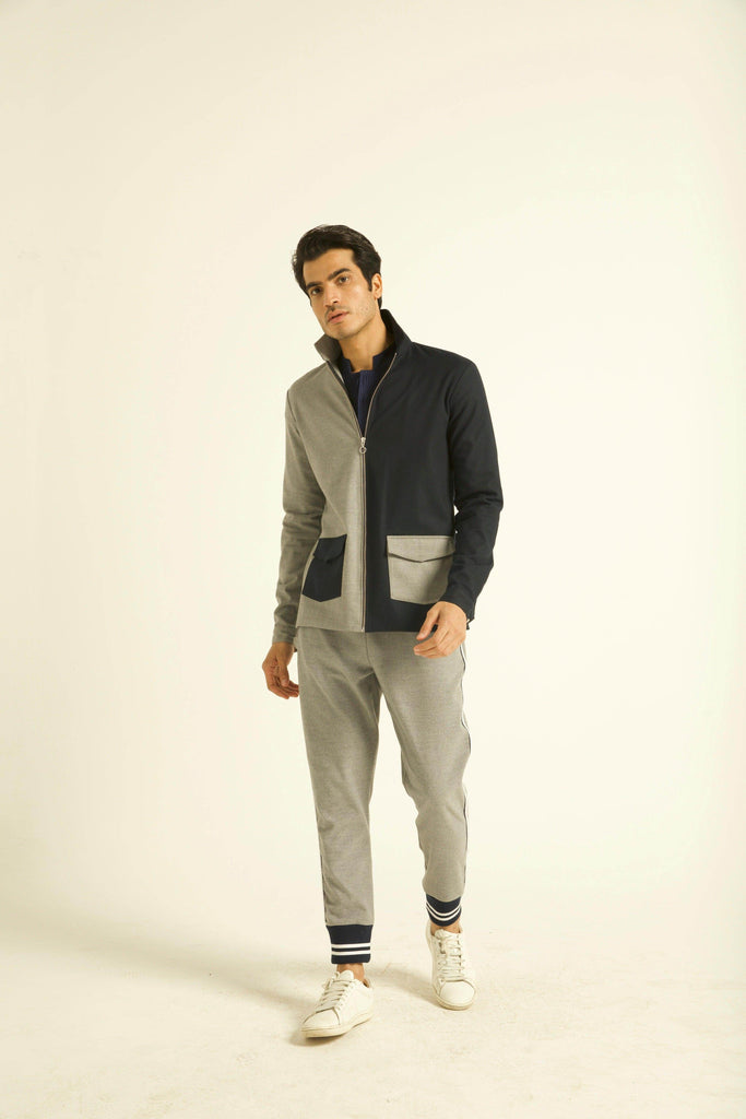 GREY JOGGER WITH RIB - dash and dot dash and dot