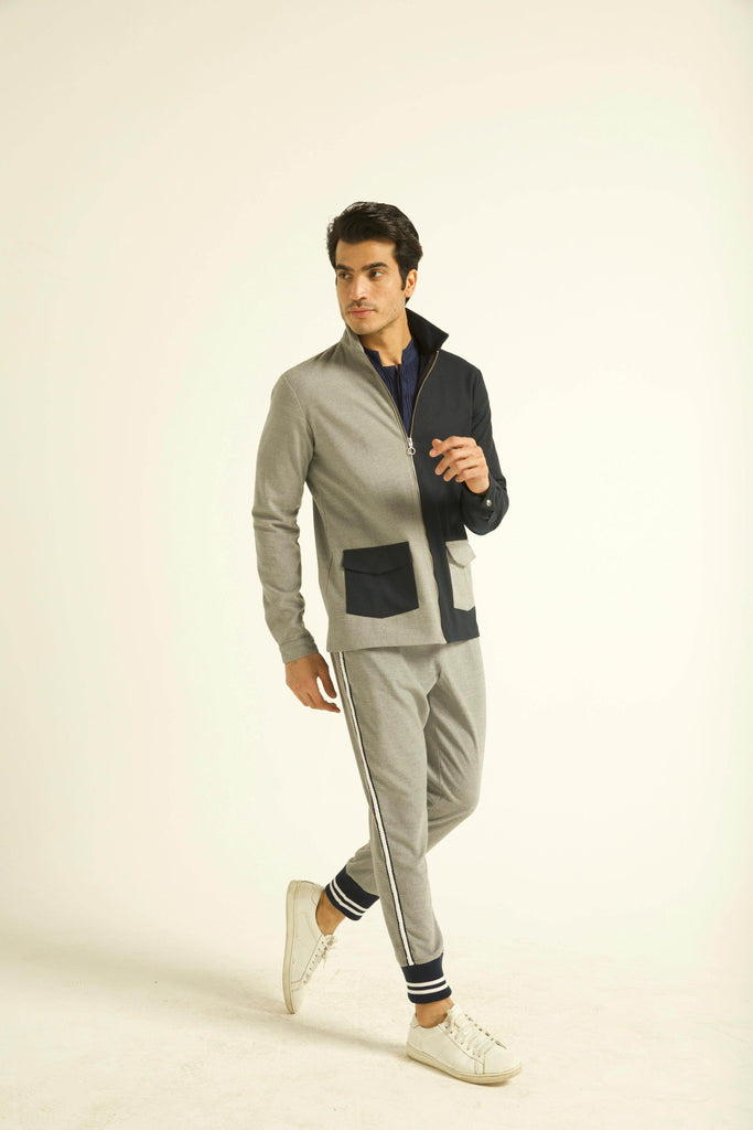 GREY JOGGER WITH RIB - dash and dot dash and dot