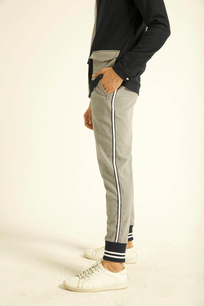 GREY JOGGER WITH RIB - dash and dot dash and dot