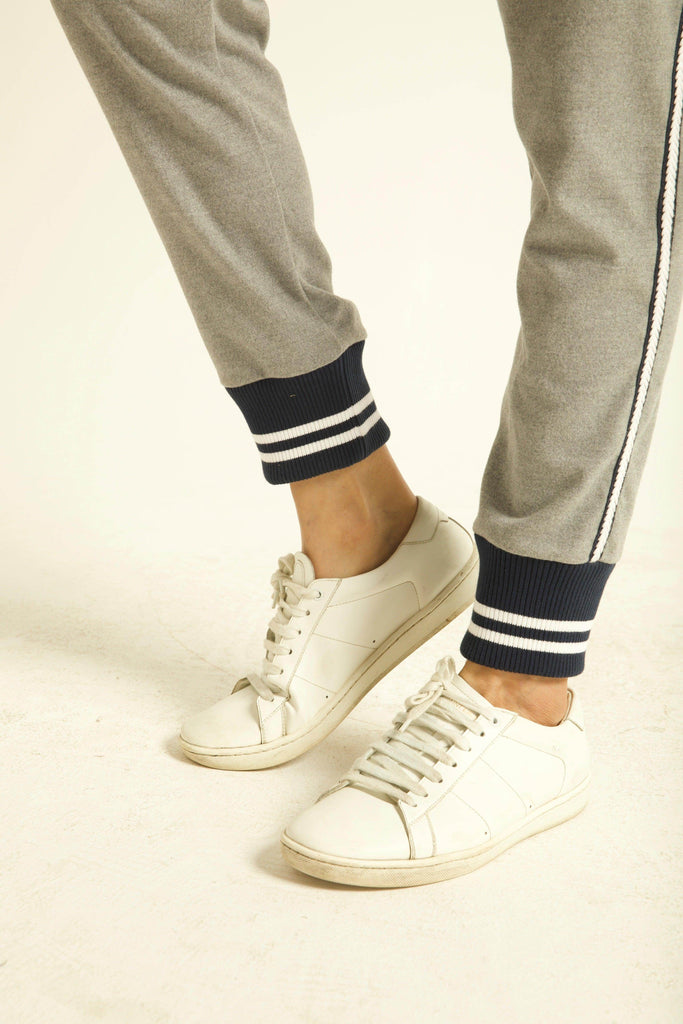 GREY JOGGER WITH RIB - dash and dot dash and dot