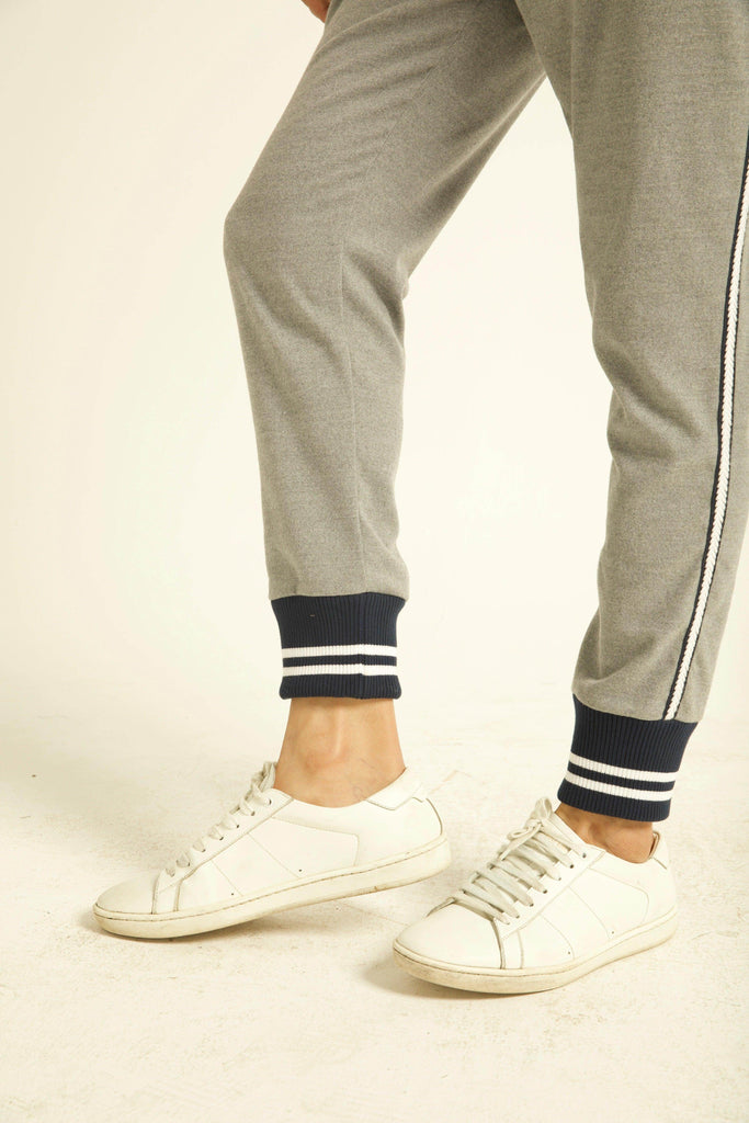 GREY JOGGER WITH RIB - dash and dot dash and dot