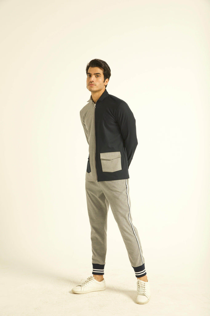 GREY JOGGER WITH RIB - dash and dot dash and dot