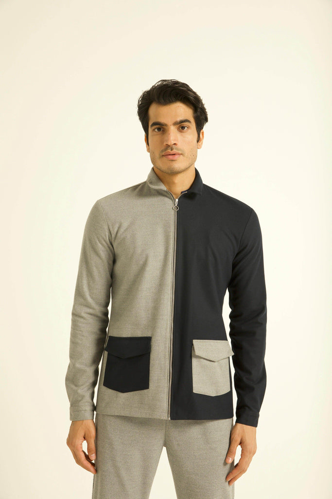 HALF & HALF JACKET - dash and dot dash and dot