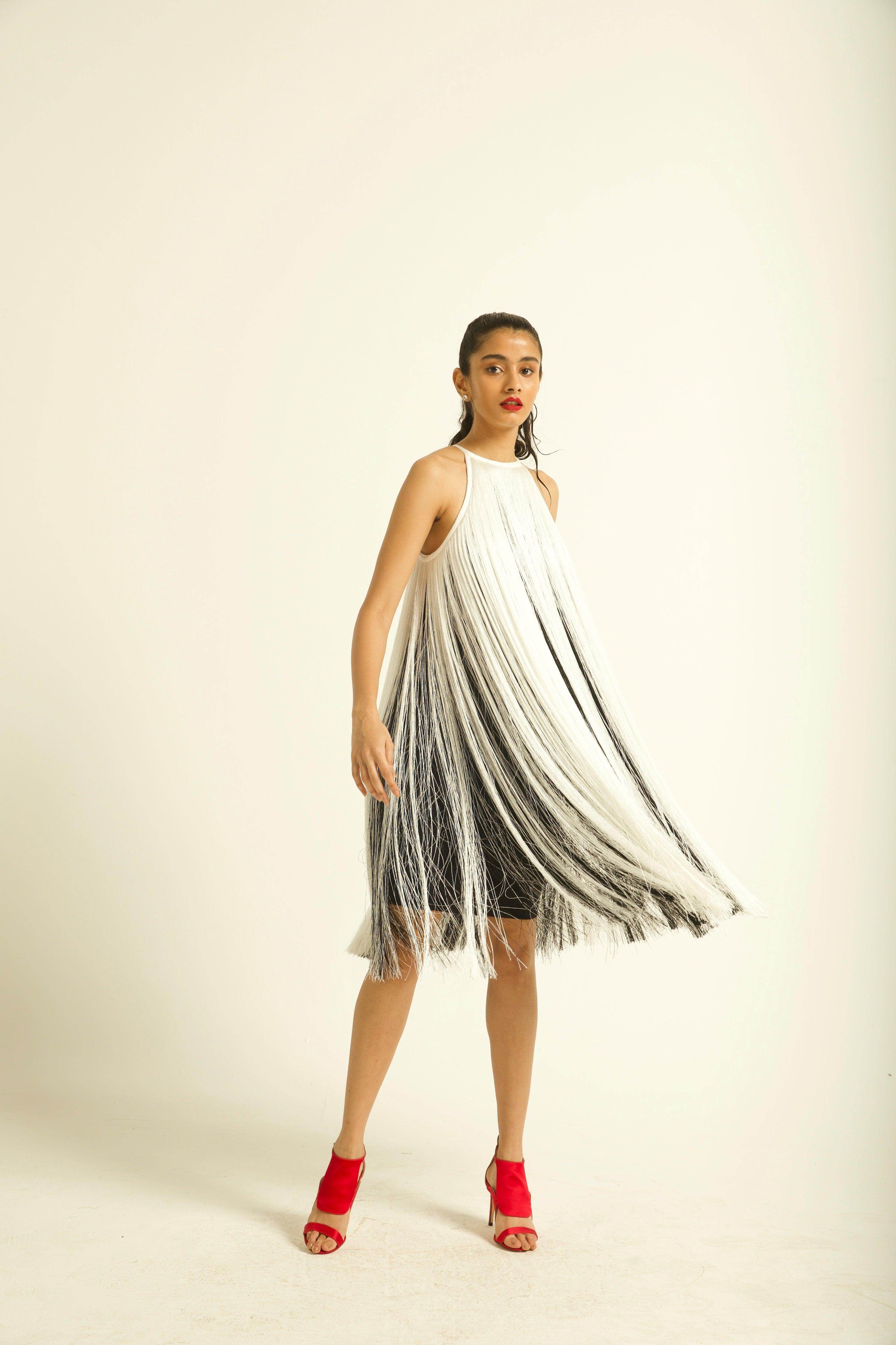 line and dot fringe dress dash and dot