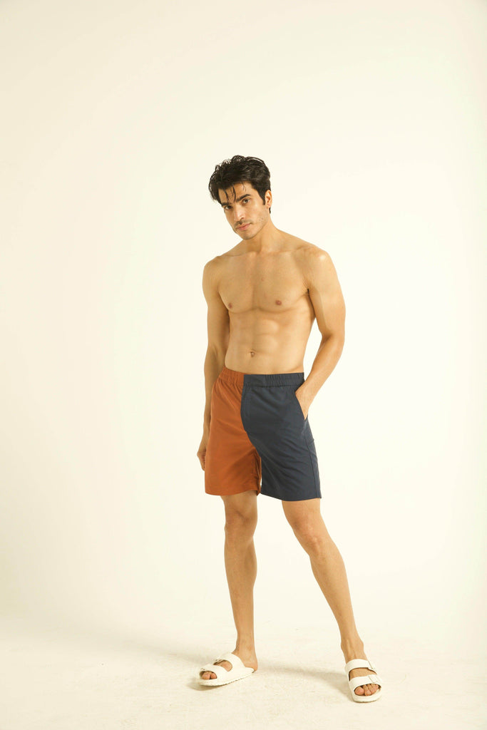 COLOUR BLOCK SWIM SHORTS - dash and dot dash and dot