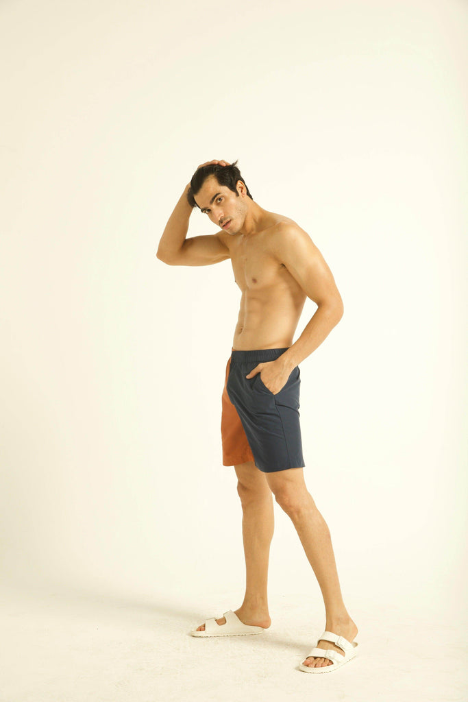 COLOUR BLOCK SWIM SHORTS - dash and dot dash and dot