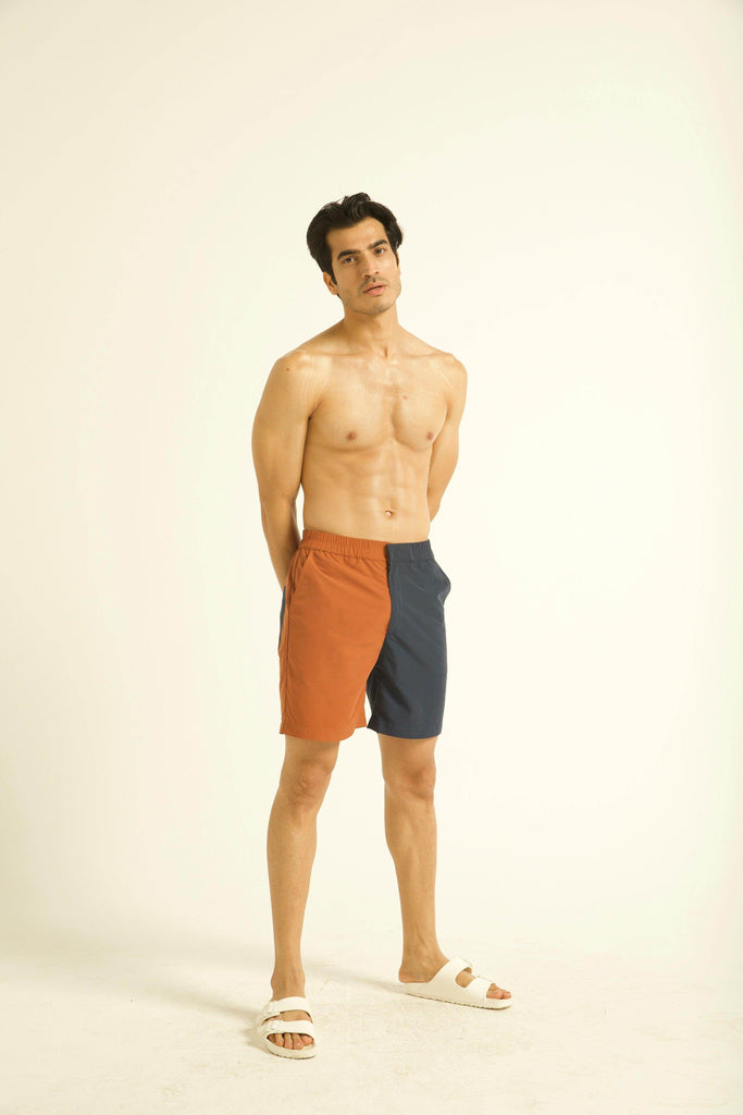 COLOUR BLOCK SWIM SHORTS - dash and dot dash and dot