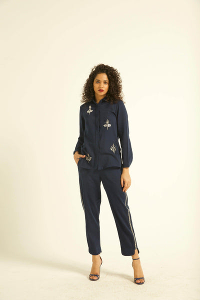 MIRROR EMBROIDERED PANT - dash and dot