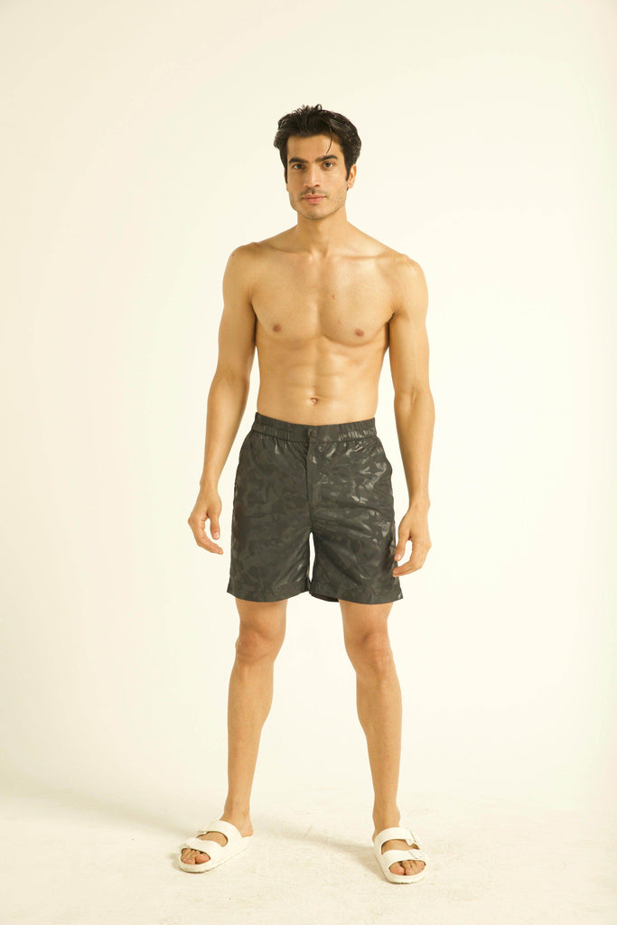 BLACK CAMO SWIM SHORTS - dash and dot dash and dot