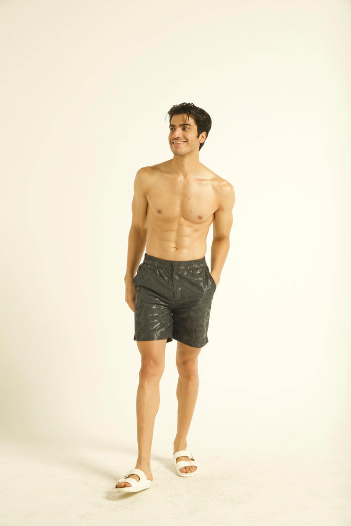 BLACK CAMO SWIM SHORTS - dash and dot dash and dot