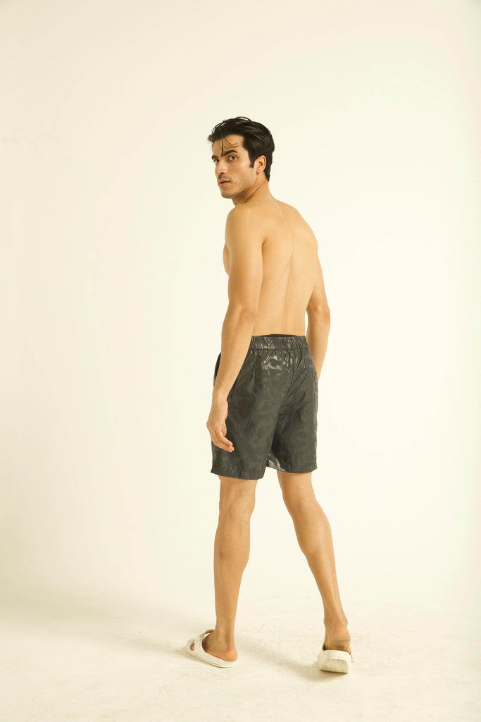 BLACK CAMO SWIM SHORTS - dash and dot dash and dot