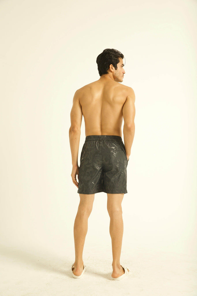 BLACK CAMO SWIM SHORTS - dash and dot dash and dot