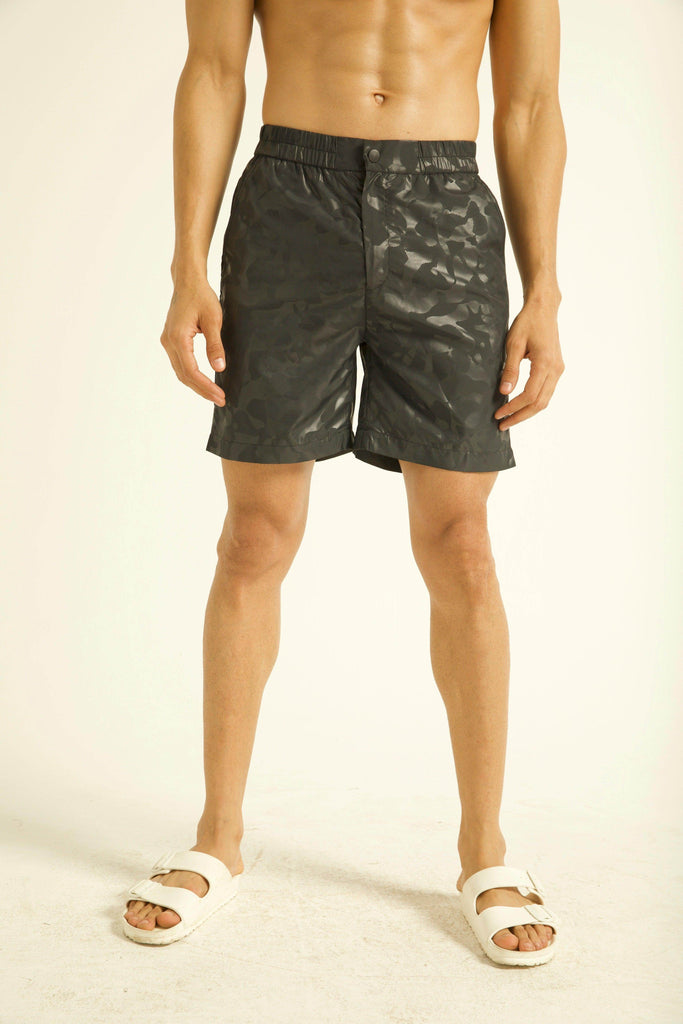BLACK CAMO SWIM SHORTS - dash and dot dash and dot
