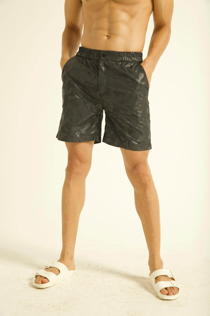 BLACK CAMO SWIM SHORTS - dash and dot dash and dot