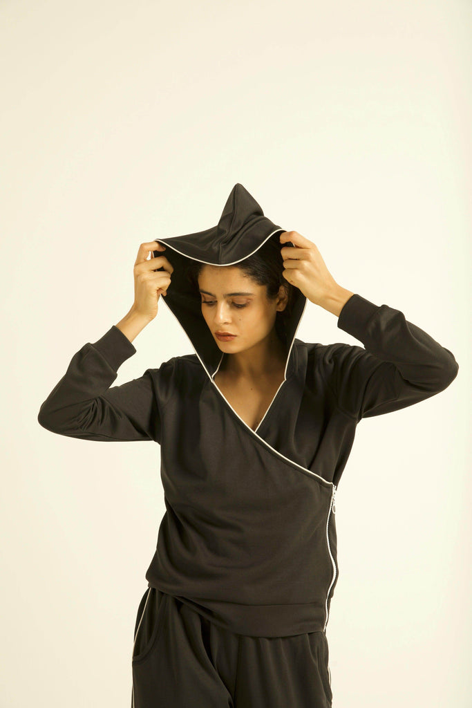 WRAP HOODIE - dash and dot dash and dot