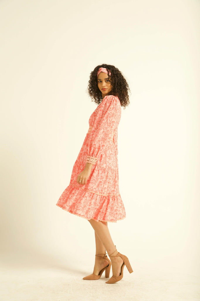 PRINTED LACE DRESS - dash and dot dash and dot