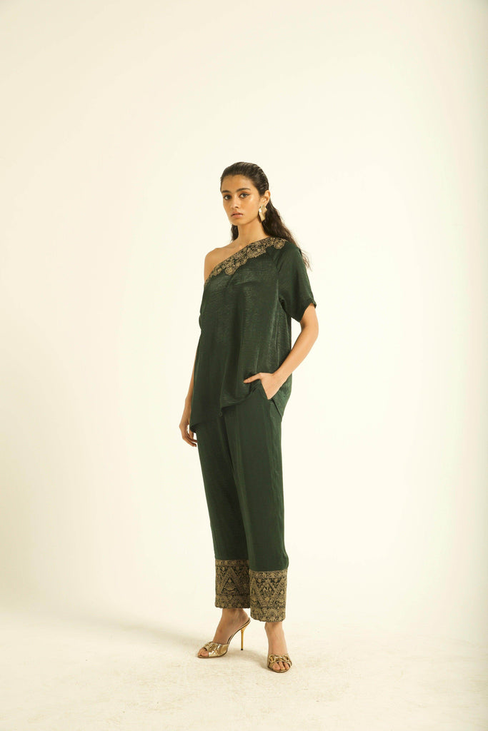 EMBROIDERED CUFF PANT - dash and dot dash and dot