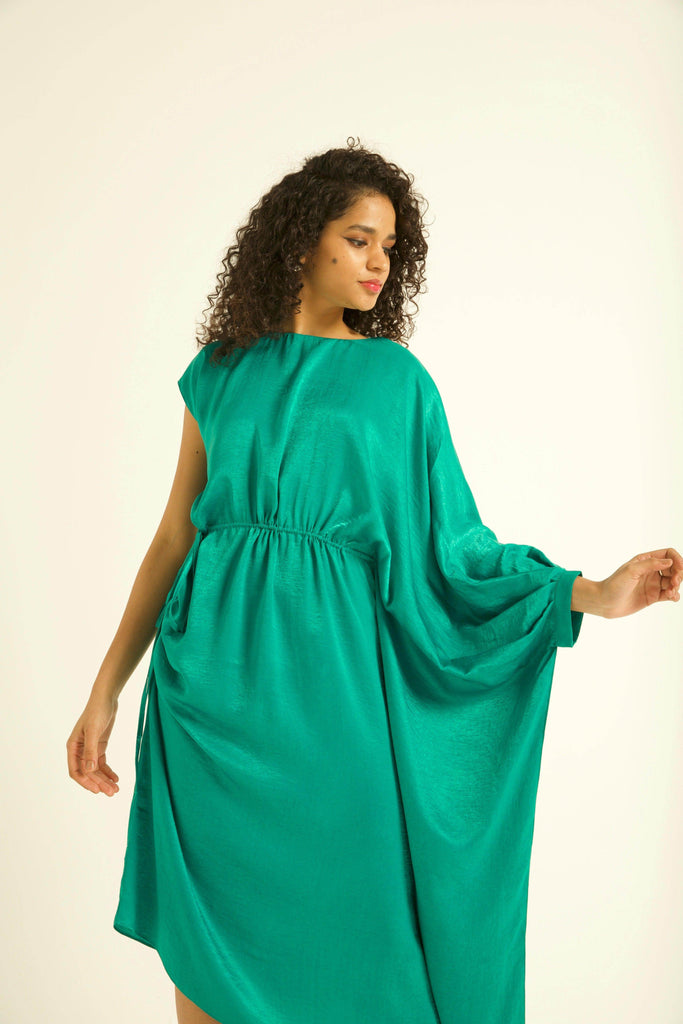 SINGLE SLEEVE DRAPED MIDI - dash and dot dash and dot