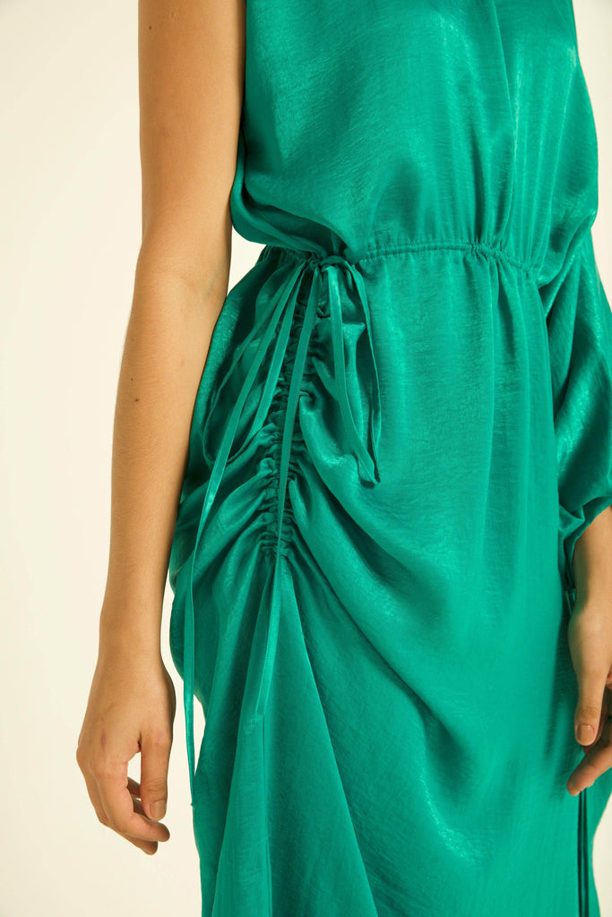 SINGLE SLEEVE DRAPED MIDI - dash and dot dash and dot