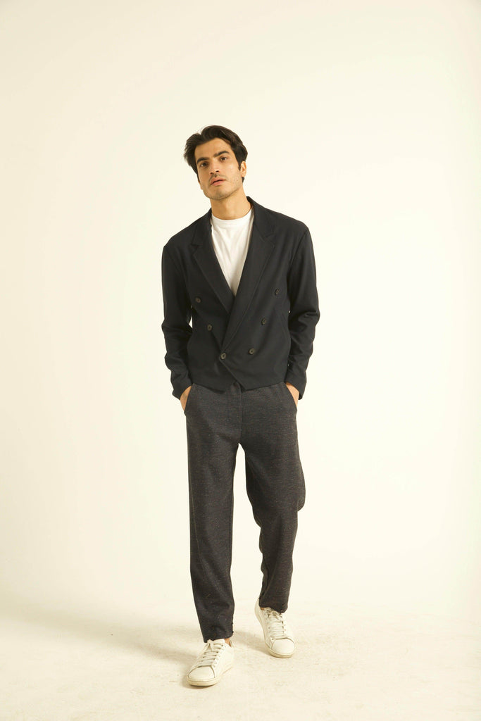 DOUBLE-BREASTED CROP BLAZER - dash and dot dash and dot