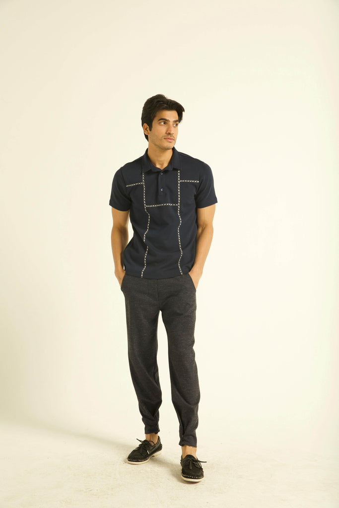 CROSS STITCH POLO - dash and dot dash and dot