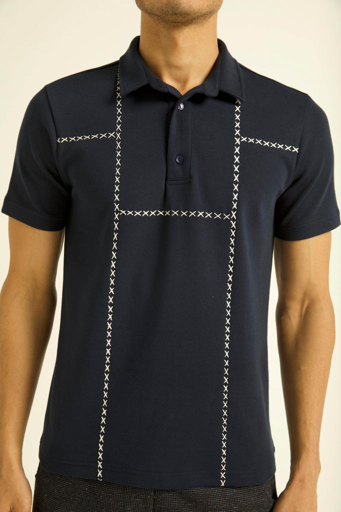 CROSS STITCH POLO - dash and dot dash and dot