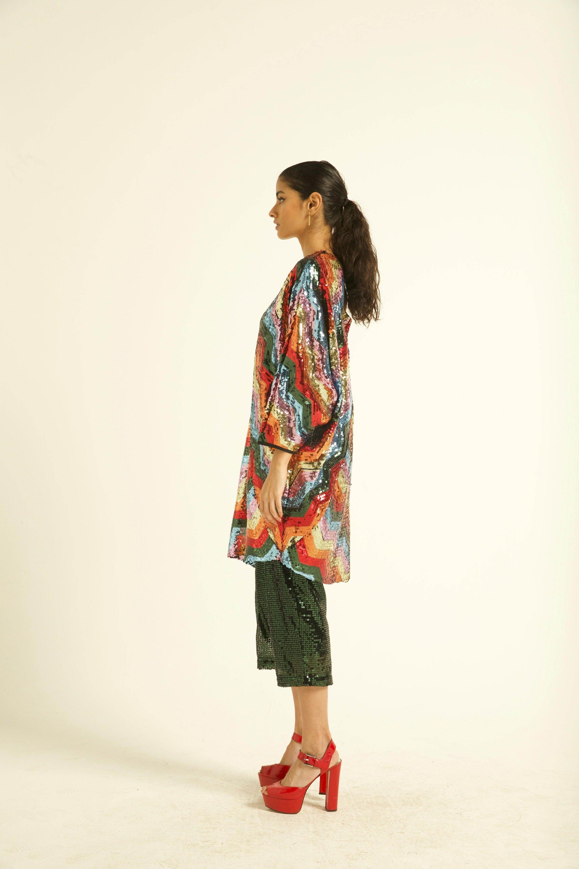 ONE SHOULDER SEQUIN DRESS - dash and dot