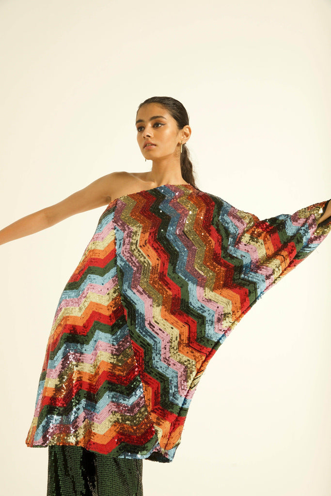 ONE SHOULDER SEQUIN DRESS - dash and dot dash and dot
