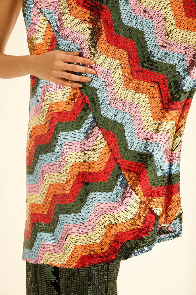ONE SHOULDER SEQUIN DRESS - dash and dot dash and dot