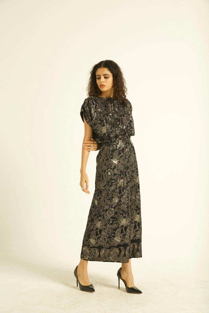 PAISLEY SEQUIN DRESS - dash and dot dash and dot