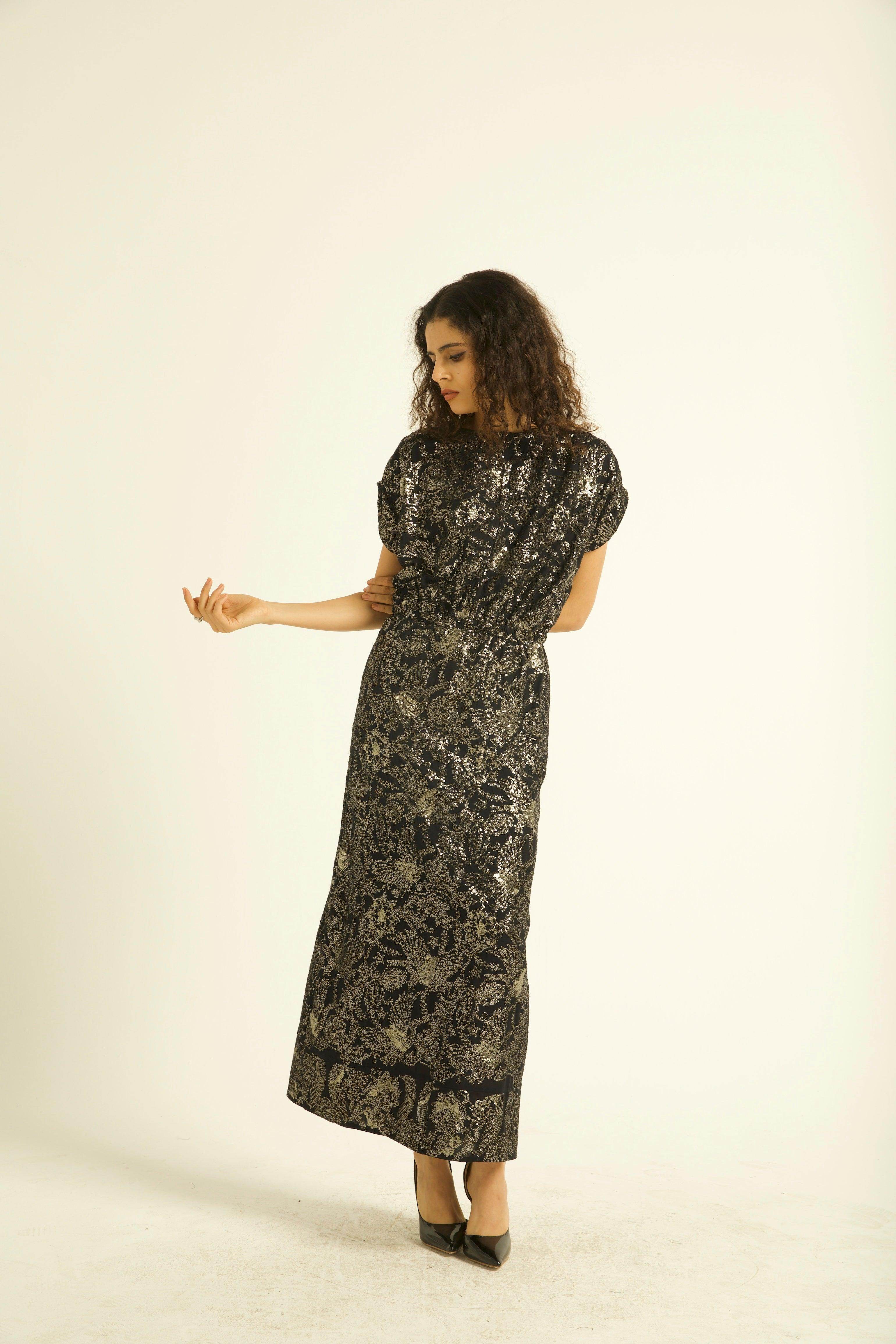 paisley sequin dress Hepasi Halter Mini Dress in Paisley Sequin Teal , Halter Neck