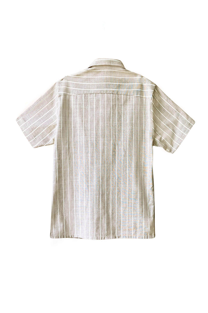 STRIPE HALF SLEEVE SHIRT - dash and dot dash and dot