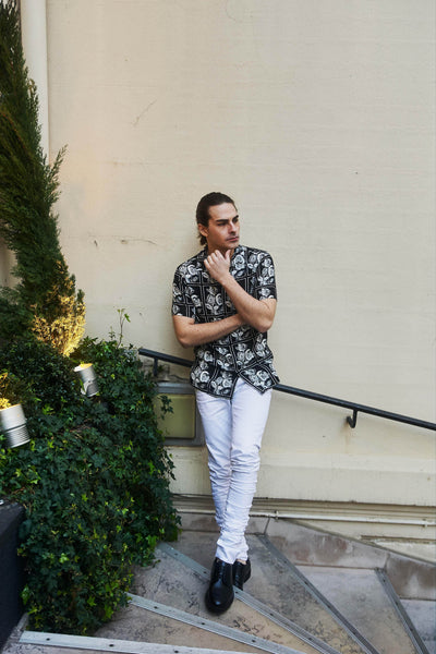 B/W ROSE SHIRT - dash and dot