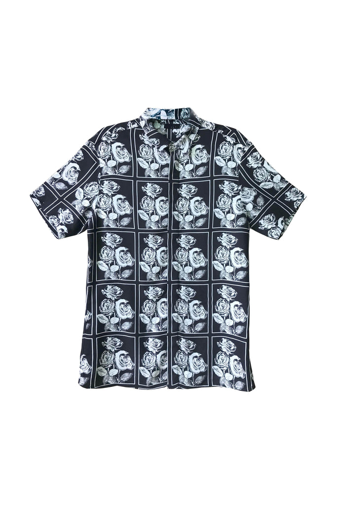 B/W ROSE SHIRT - dash and dot dash and dot