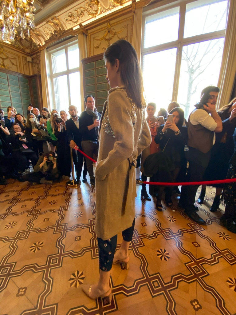 JUTE MIRROR TRENCH - dash and dot dash and dot