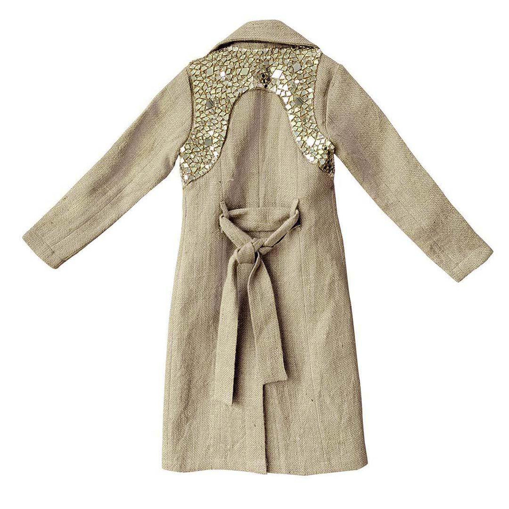 JUTE MIRROR TRENCH - dash and dot dash and dot