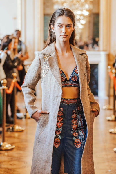 JUTE MIRROR TRENCH - dash and dot