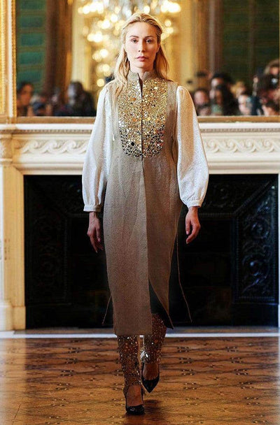 SLEEVELESS JUTE JACKET - dash and dot