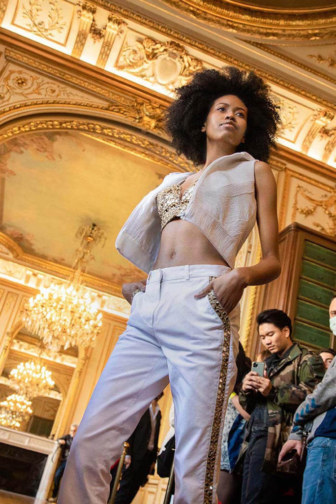 MIRROR STRIPE PANT - dash and dot dash and dot