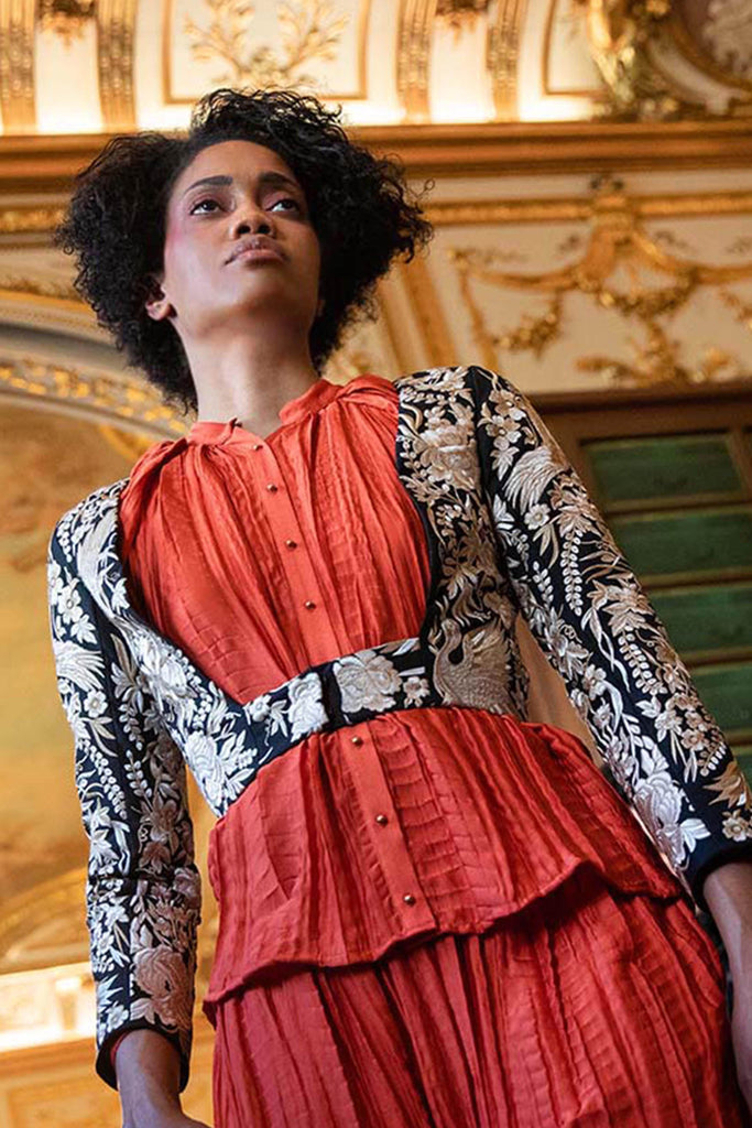 EMBROIDERED CUTOUT JACKET - dash and dot dash and dot