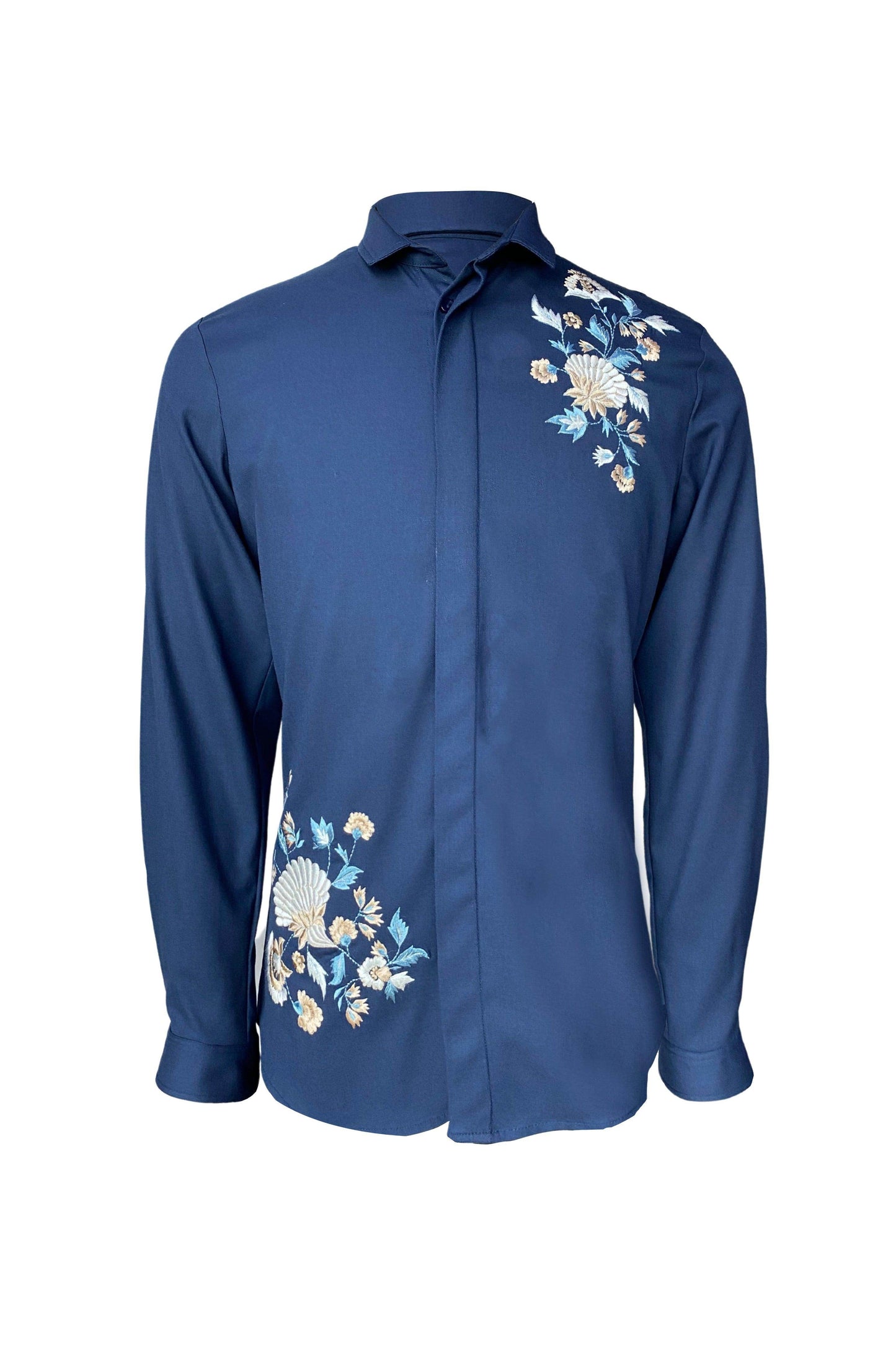 FLORAL EMBROIDERED SHIRT - dash and dot